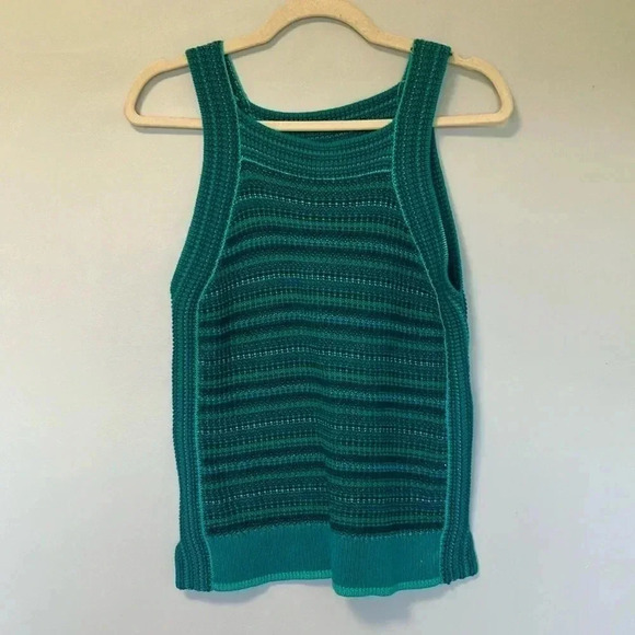 Loft knit  turquoise teal sleeveless top - Picture 1 of 5
